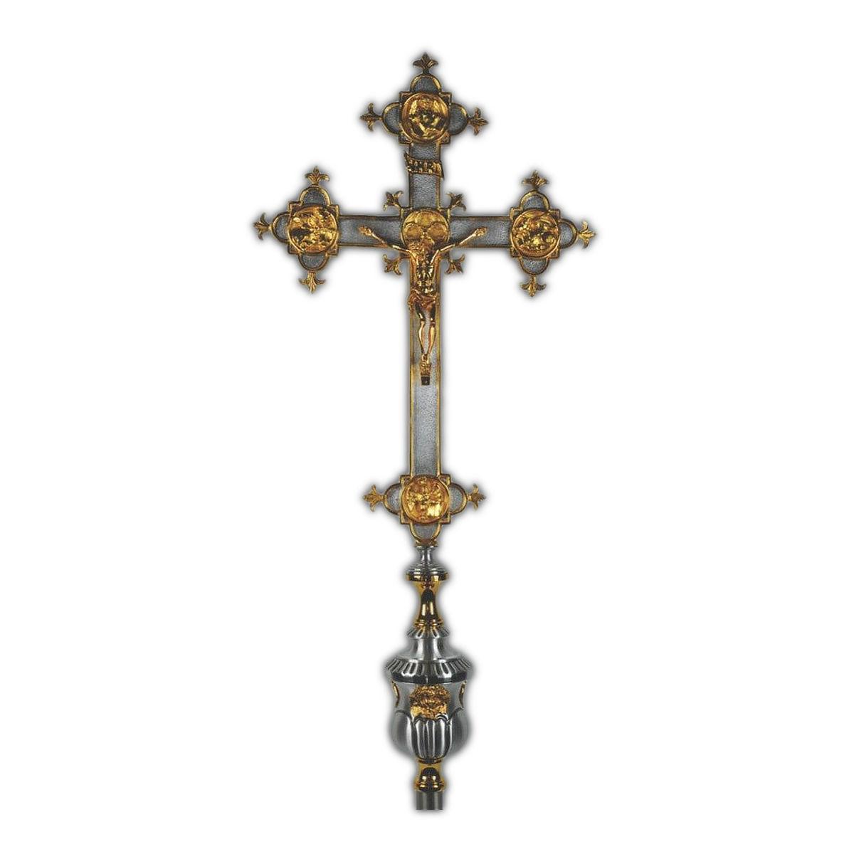 Croce a stelo bicolore
