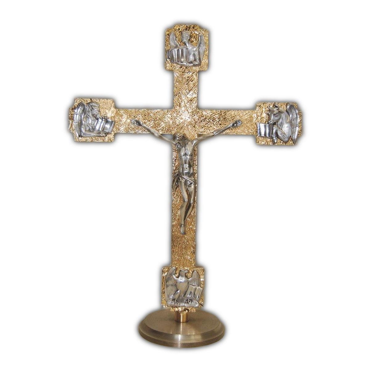 Croce a stelo in bronzo