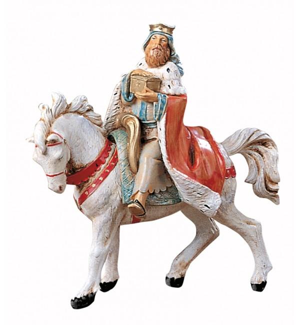 Re bianco su cavallo per presepe cm 12 Fontanini