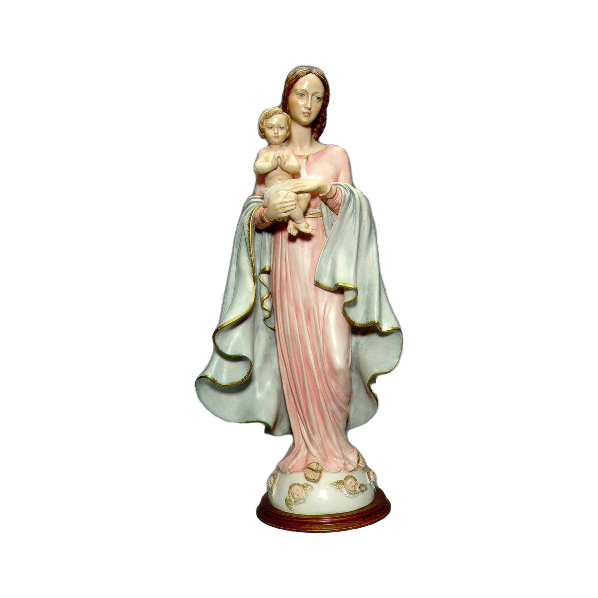 Madonna degli Angeli in marmo e alabastro ricomposto